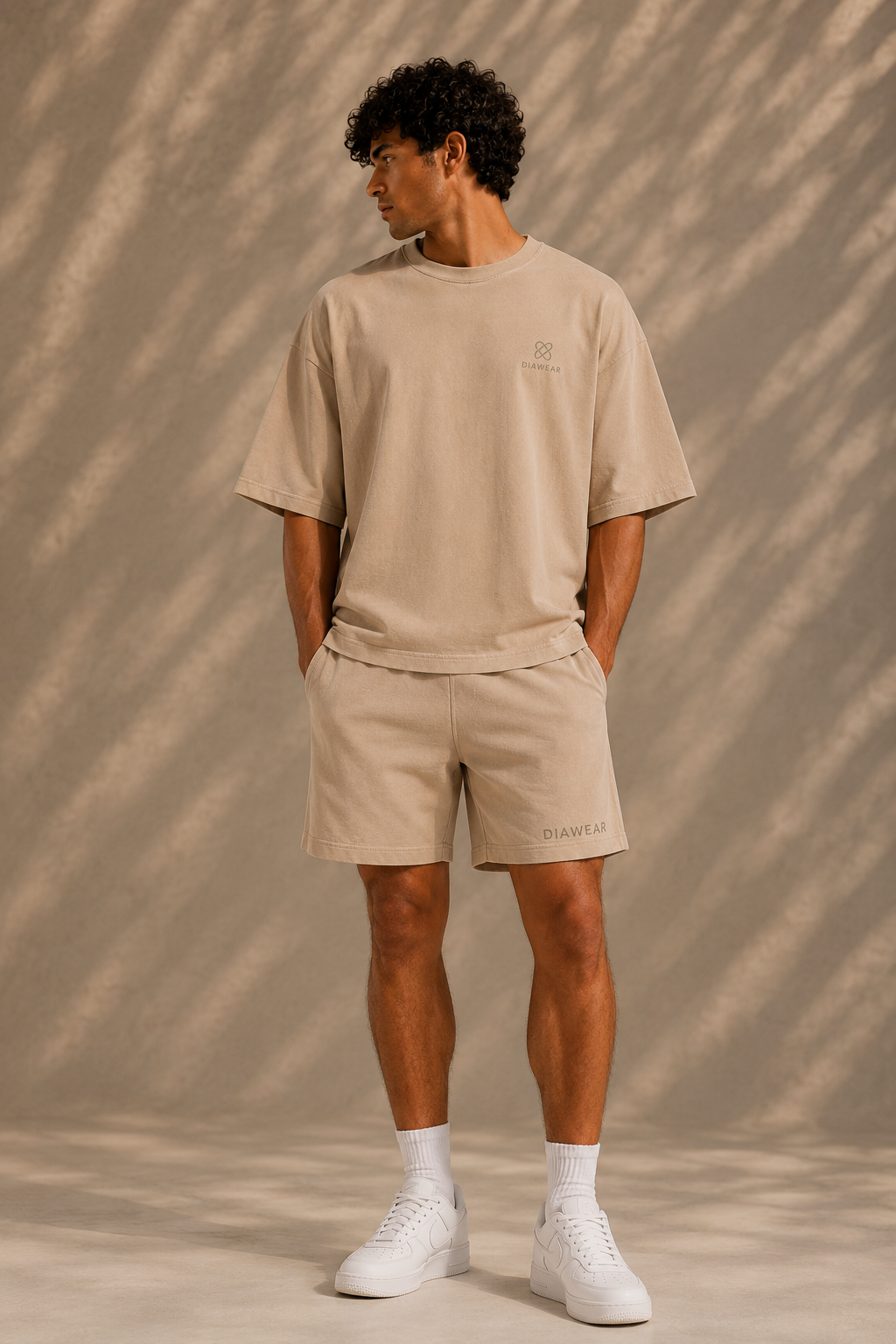 Oversized Performance T-Shirt Beige