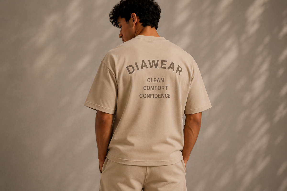 Oversized Performance T-Shirt Beige